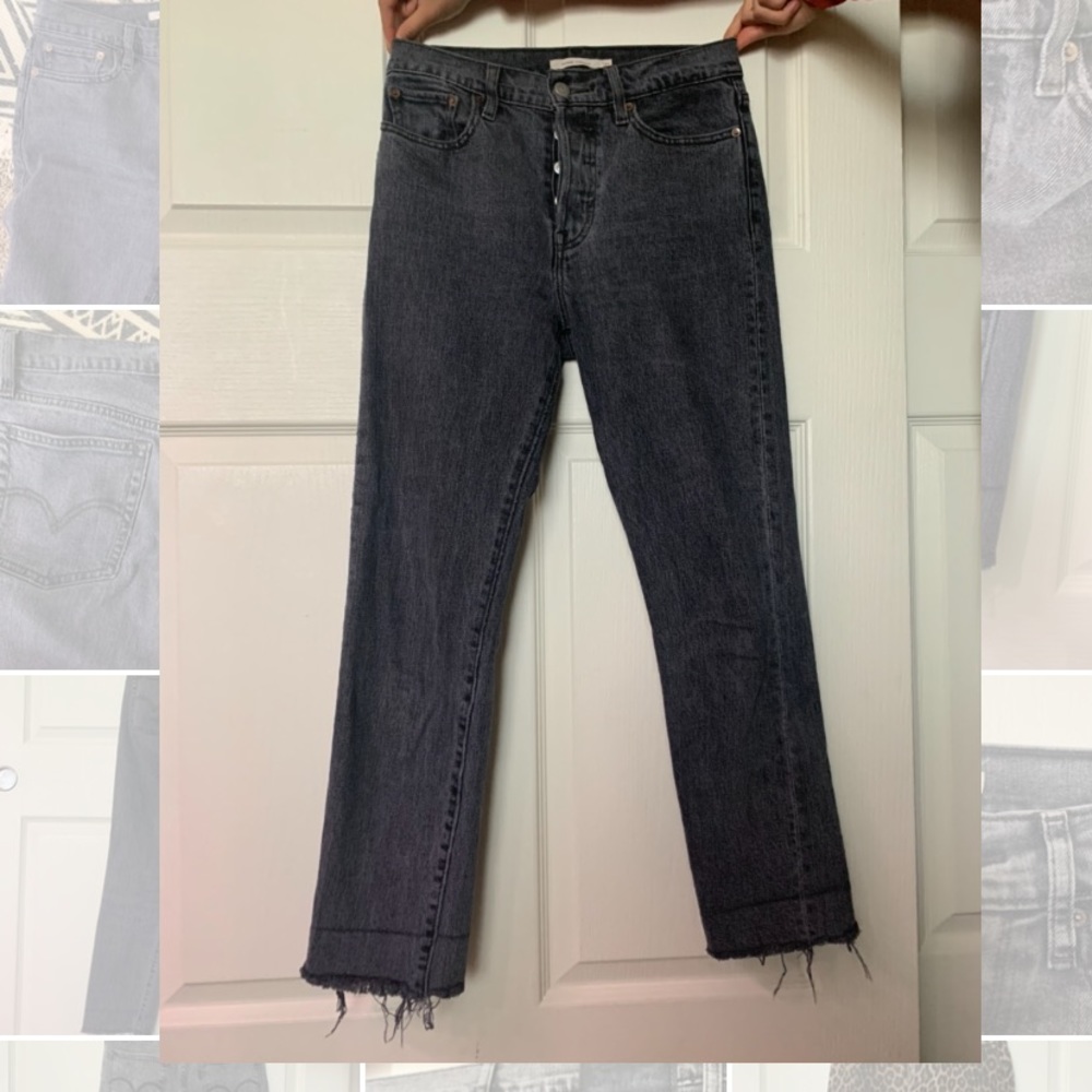 Faded Levi’s jeans wide leg